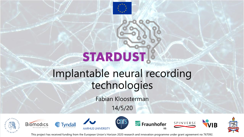 H2020 STARDUST Project in Brief