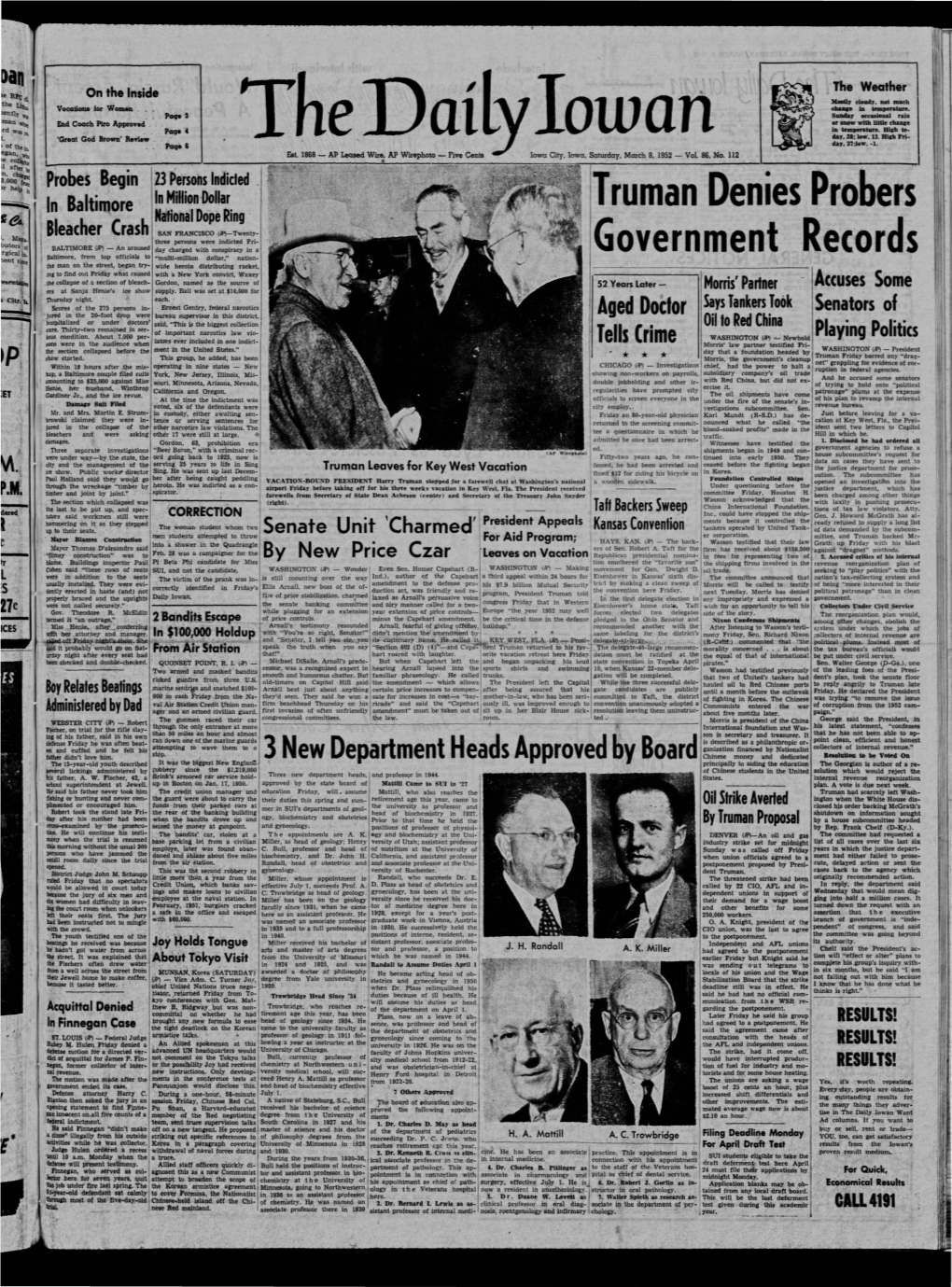 Daily Iowan (Iowa City, Iowa), 1952-03-08
