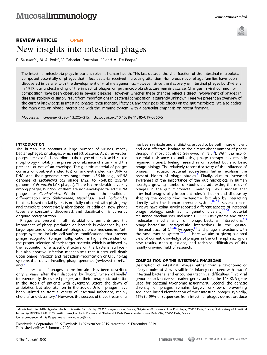 New Insights Into Intestinal Phages