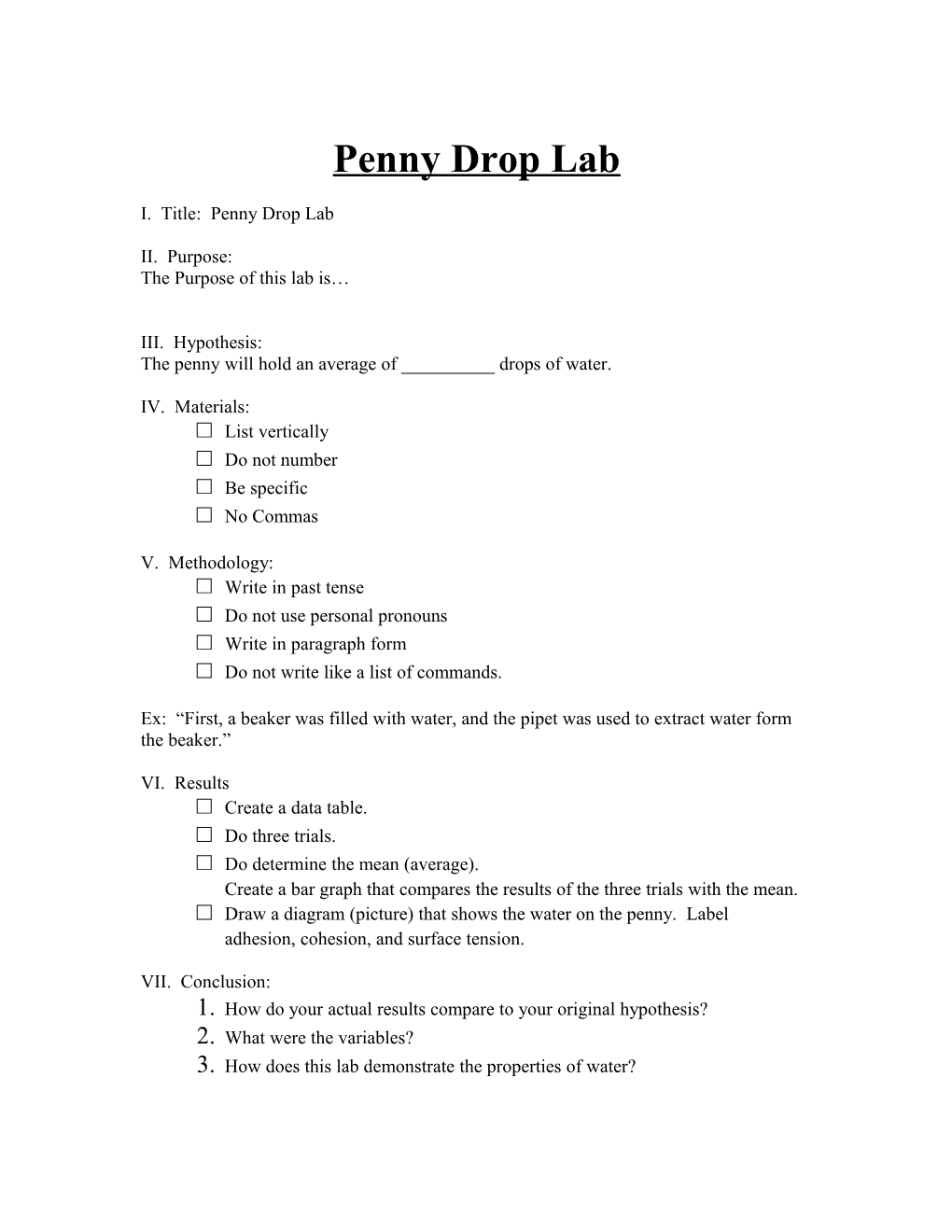 Penny Drop Lab