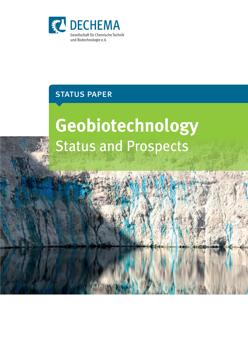 Geobiotechnology Status and Prospects Imprint Table of Contents