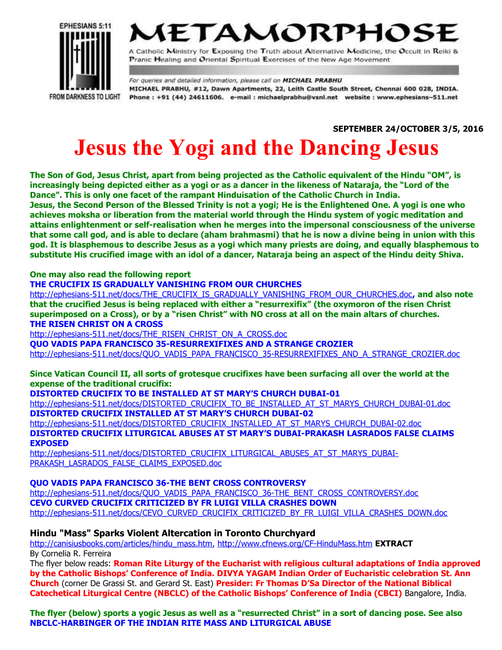 Jesus the Yogi and the Dancing Jesus