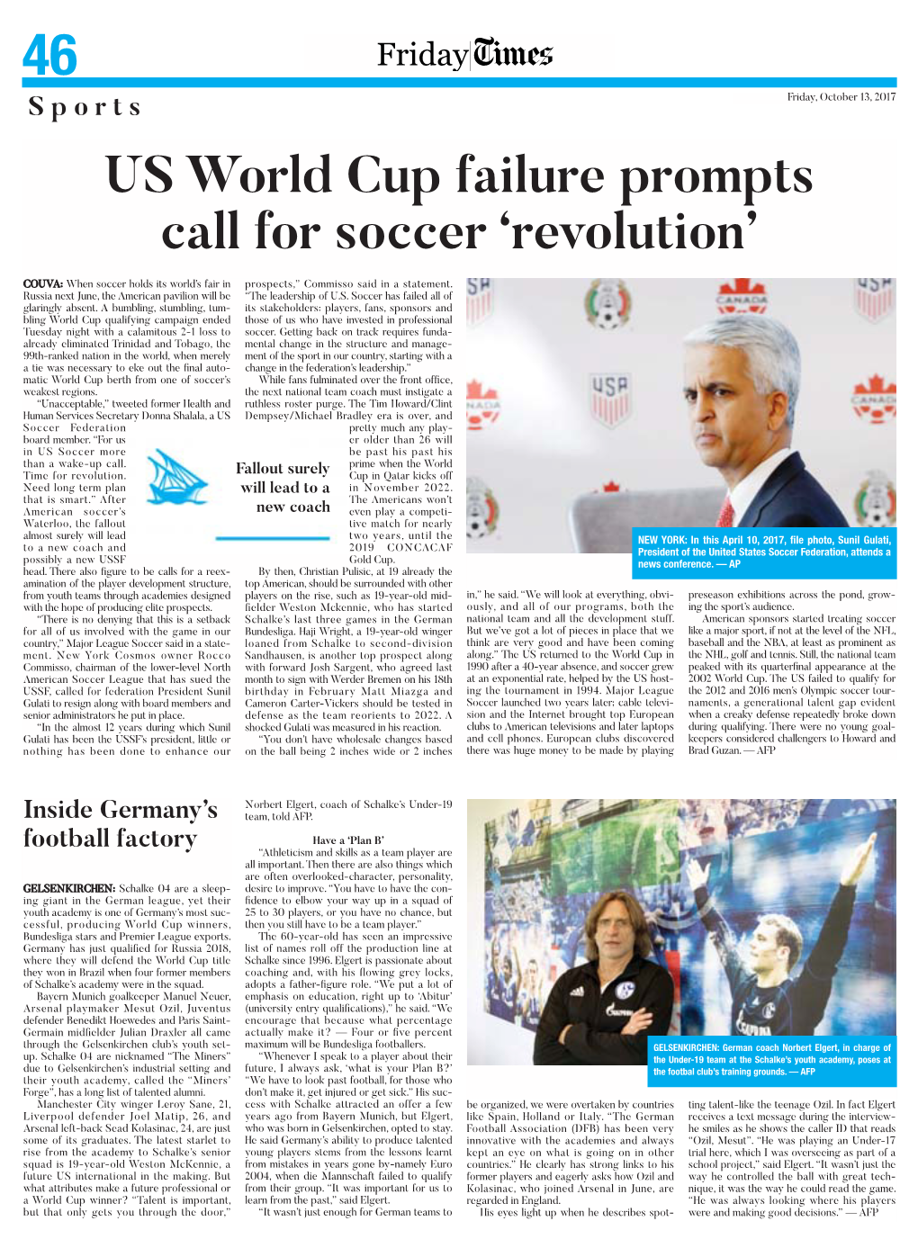 US World Cup Failure Prompts Call for Soccer 'Revolution'