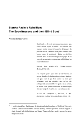 Stenka Razin's Rebellion