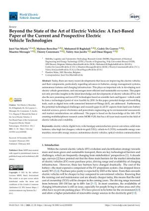 Beyond the State of the Art of Electric Vehicles: a Fact-Based Paper of the Current and Prospective Electric Vehicle Technologies