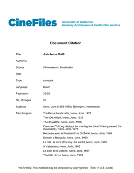 Cinefiles Document #26653