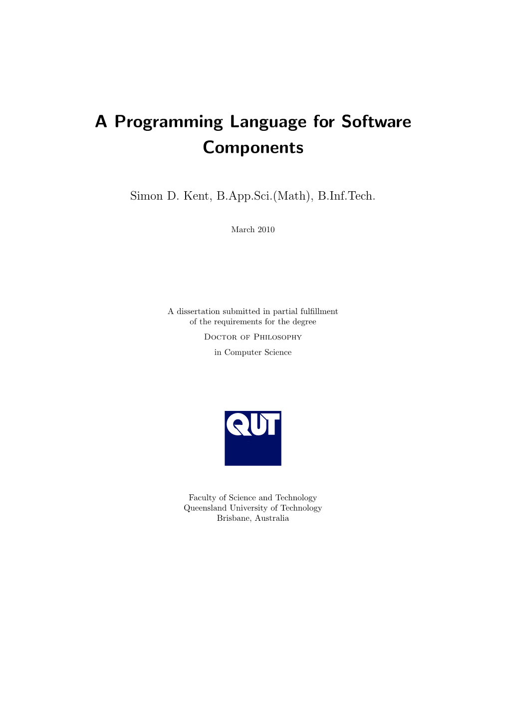 A Programming Language for Software Components Pdfauthor