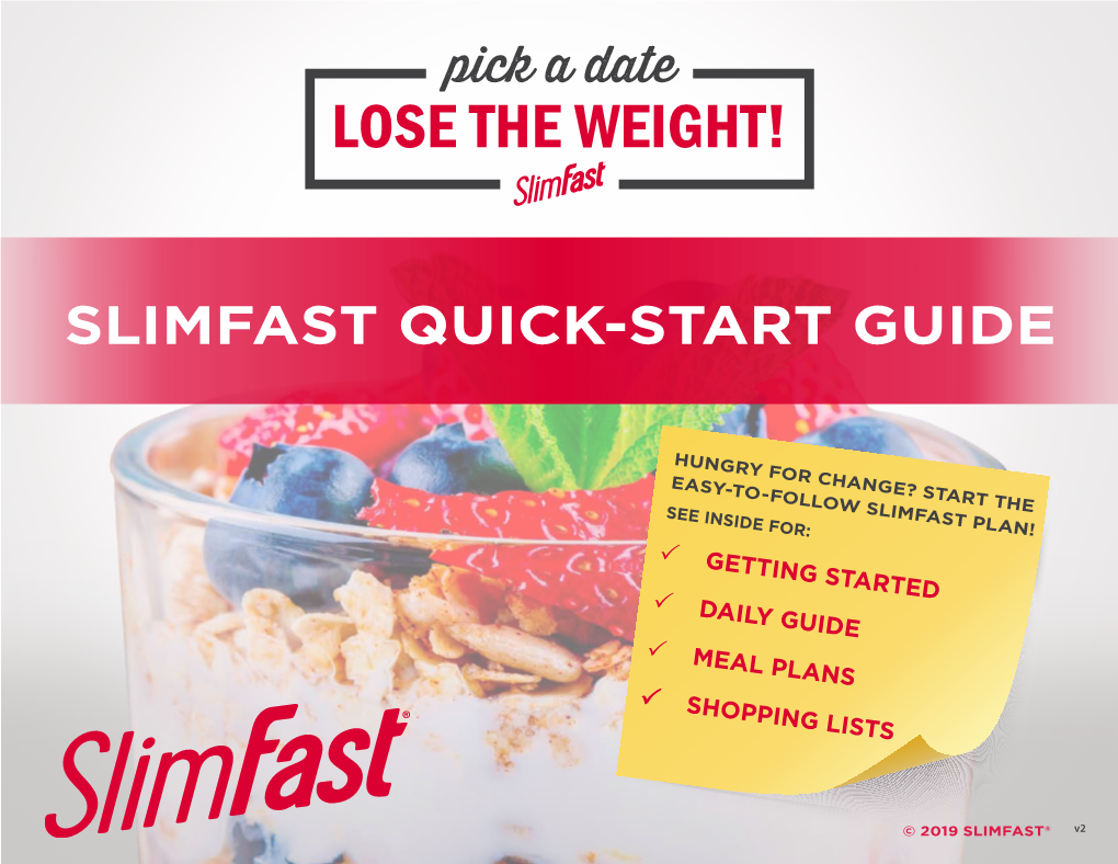 Slimfast Quick-Start Guide