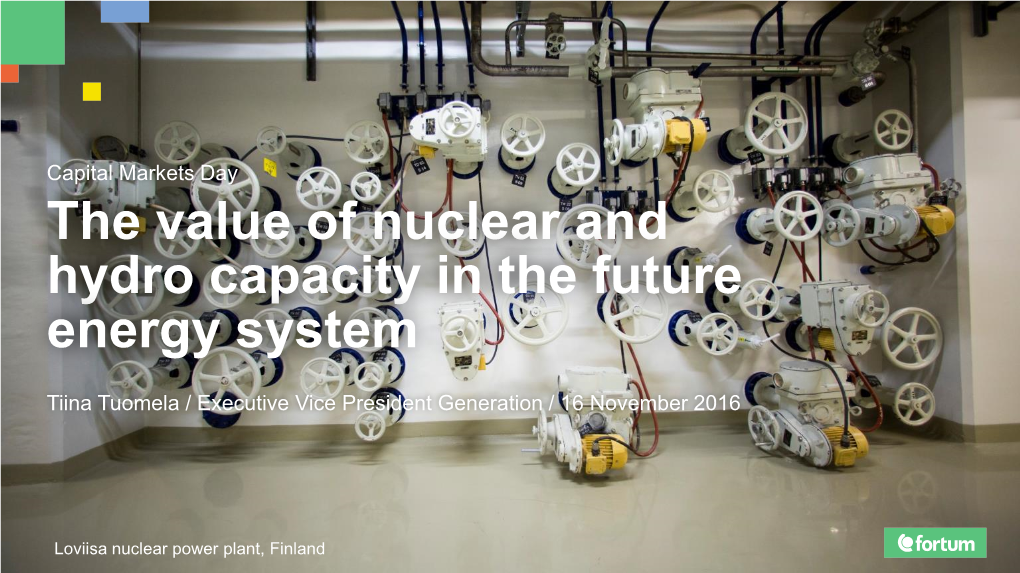 The Value of Nuclear and Hydro Capacity in the Future Energy System