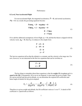 8. Level, Non-Accelerated Flight