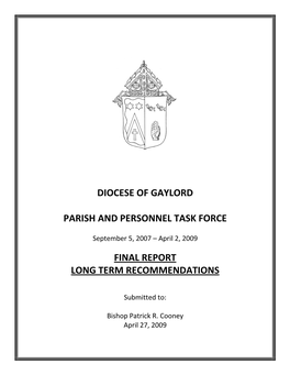 Parish and Personnel Task Force Report
