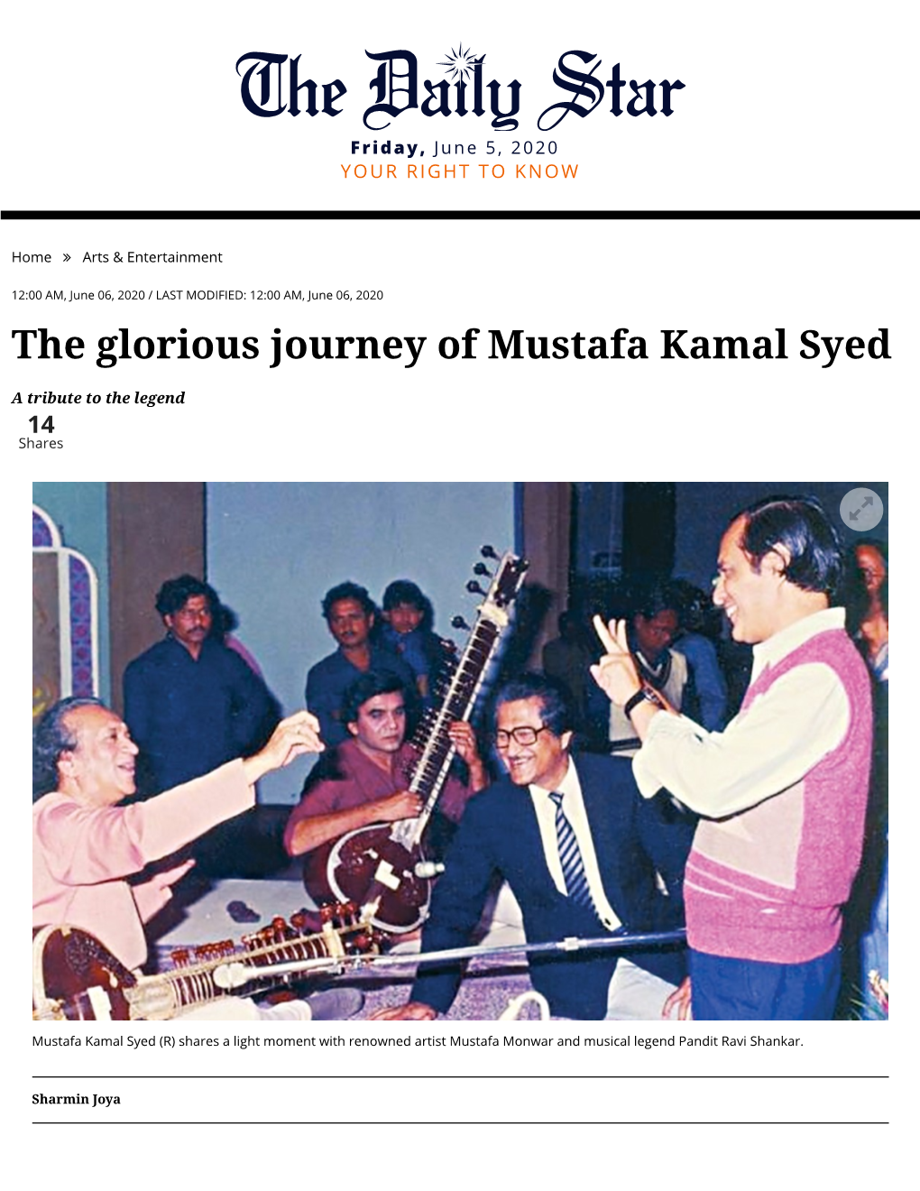 The Glorious Journey of Mustafa Kamal Syed