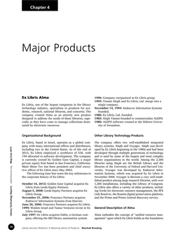 Major Products