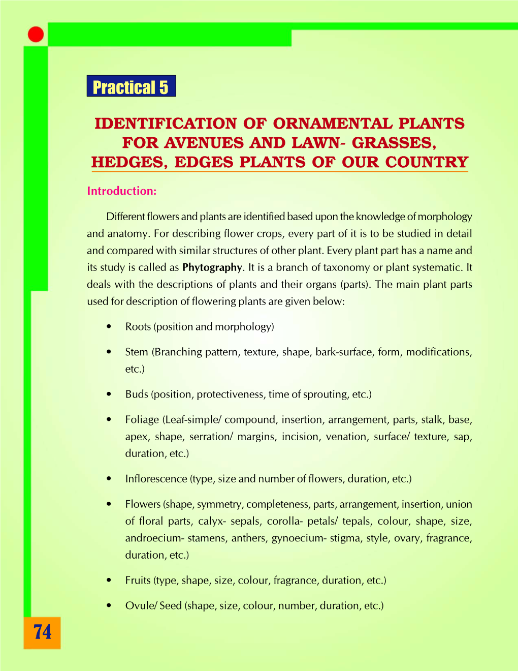 IDENTIFICATION of MAJOR ORNAMENTAL TREES for AVENUES Objective