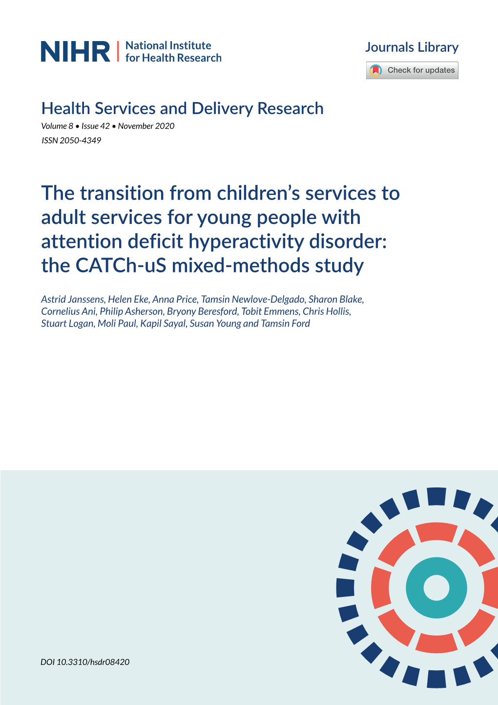 The Transition from Children's Services to Adult Services for Young People with Attention Deficit Hyperactivity Disorder