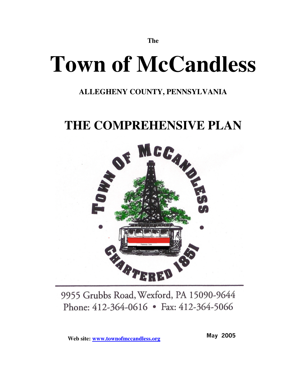 Town of Mccandless ALLEGHENY COUNTY, PENNSYLVANIA THE