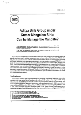 Aditya Birla Group Under Kumar Mangalam Birla: Can He Manage the Mandate?