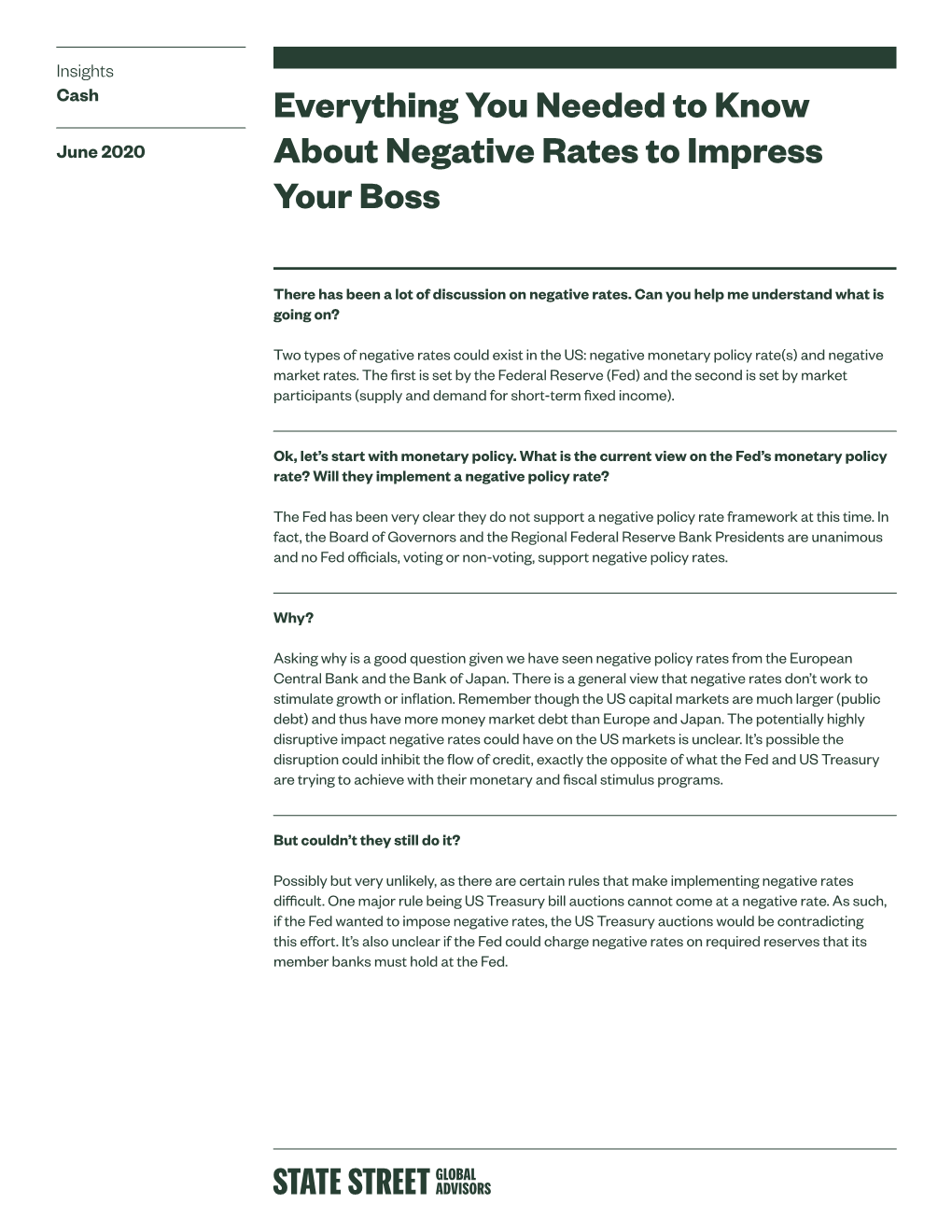 Everything You Needed to Know About Negative Rates to Impress Your Boss 2 How Would a Variable Net Asset Value (NAV) Work?