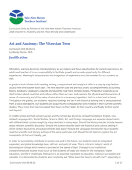 Art and Anatomy: the Vitruvian Teen