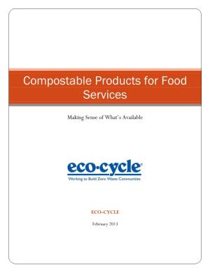 Compostable Products for Food Services