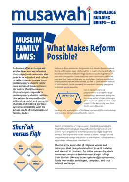 Muslim Family Laws (Musawah)