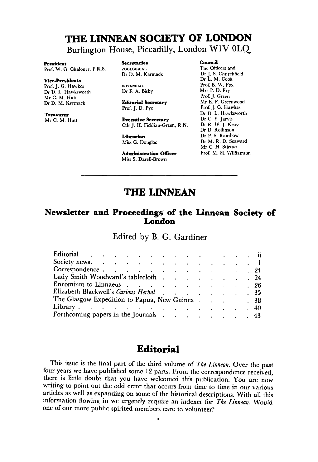 The Linnean Society of London the Linnean