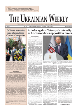 Attacks Against Yatsenyuk Intensify As He Consolidates Opposition Forces