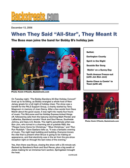 When They Said “All-Star”, They Meant It the Boss Man Joins the Band for Bobby B’S Holiday Jam