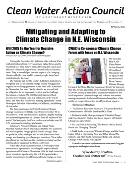 Mitigating and Adapting to Climate Change in N.E. Wisconsin