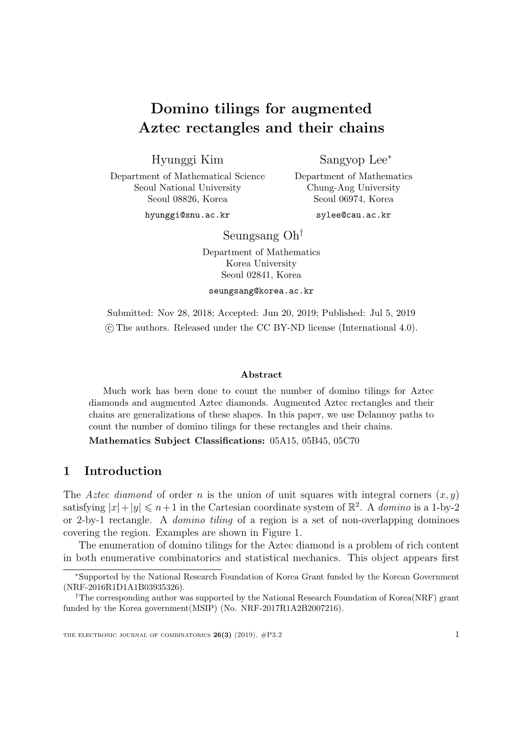 Domino Tilings for Augmented Aztec Rectangles and Their Chains