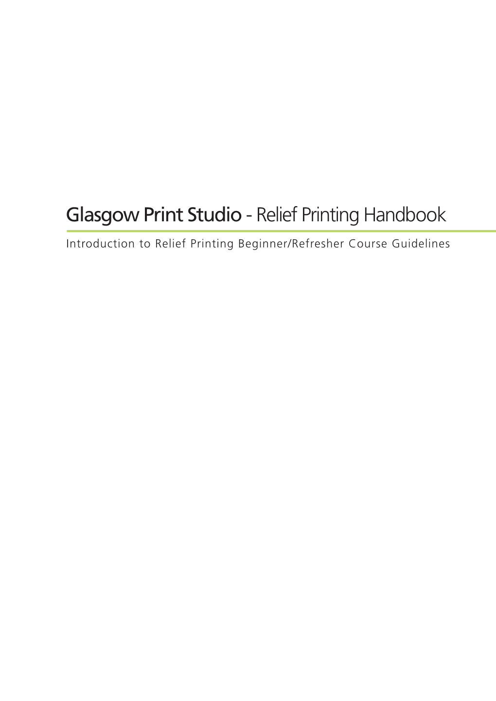 Relief Printing Handbook