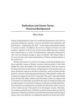 Radicalism and Islamic Terror: Historical Background