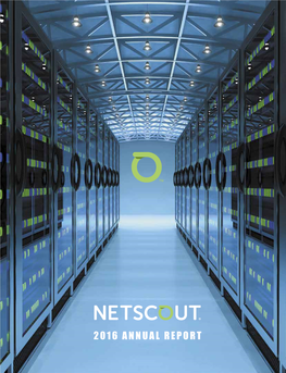 2016 Annual Report Netscout Systems, Inc
