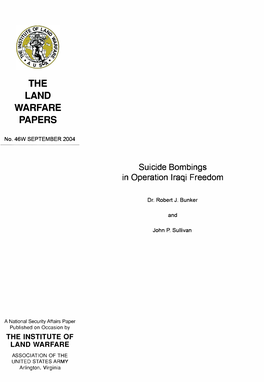 Suicide Bombings in Operation Iraqi Freedom