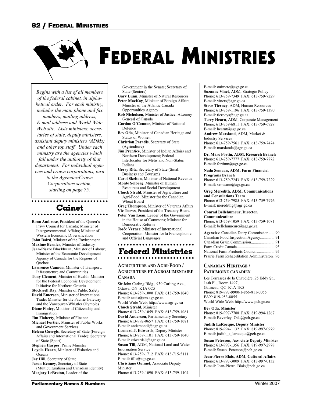 Federal Ministries