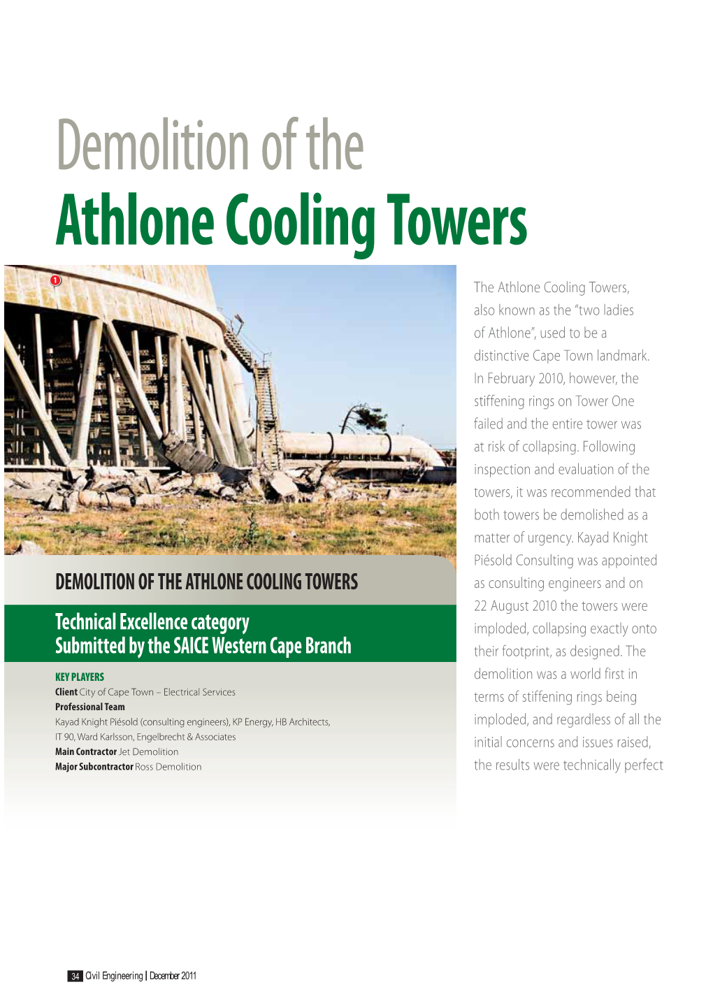 Demolition of the Athlone Cooling Towers