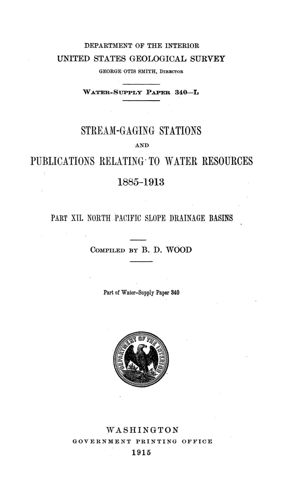 Stream-Gaging Stations Publications Relating· To