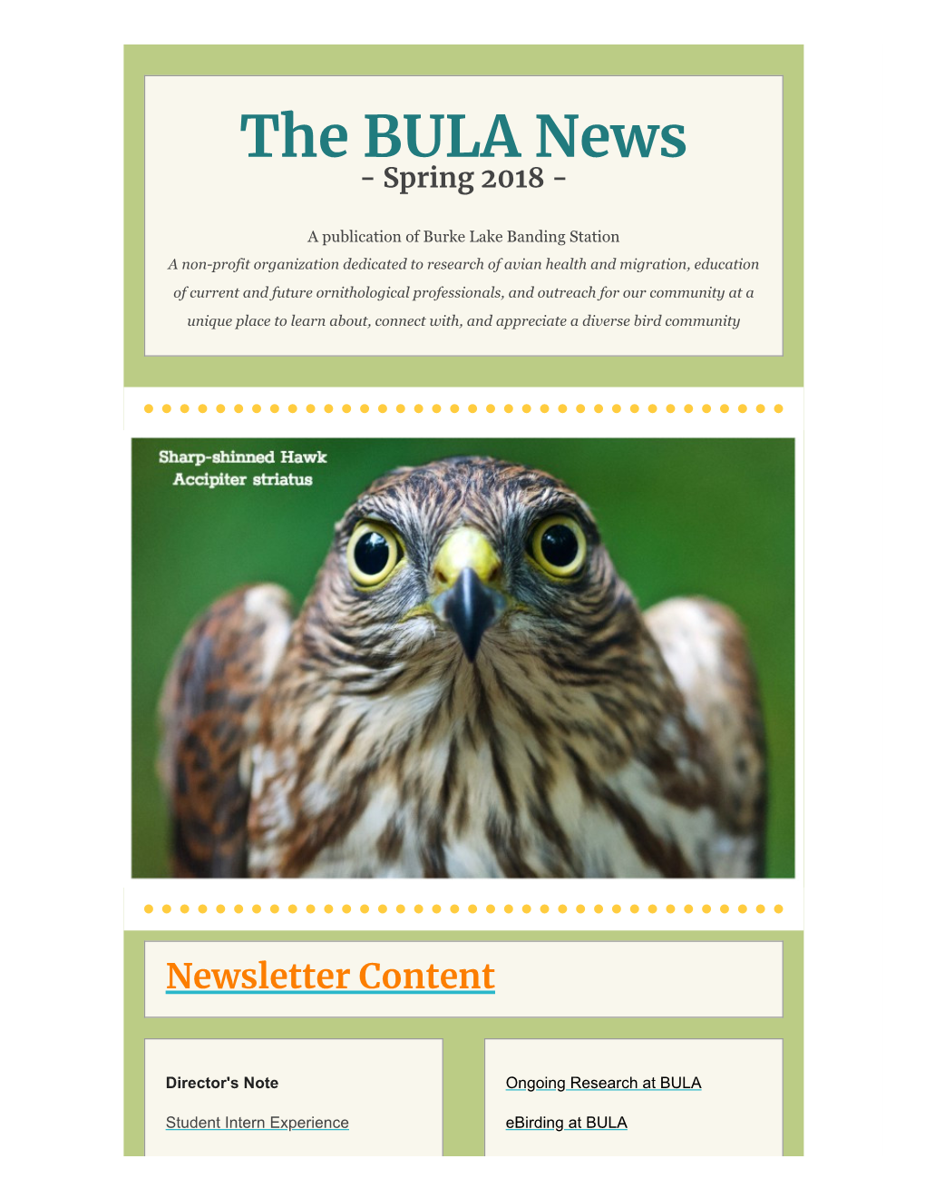 The BULA News - Spring 2018