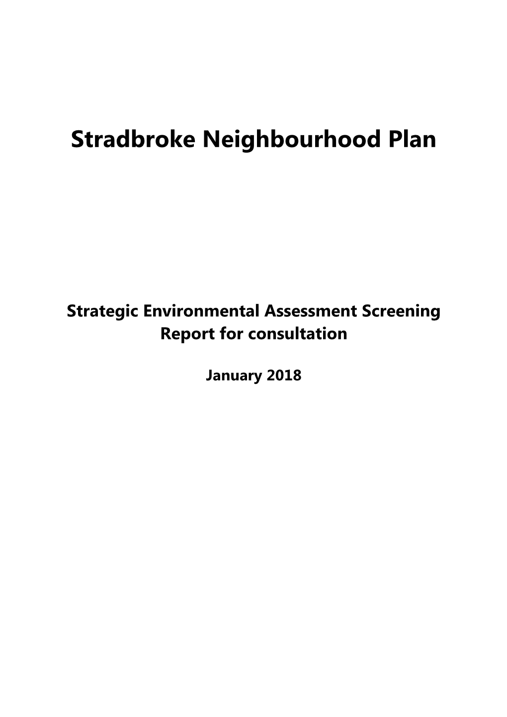 Stradbroke Neighbourhood Plan