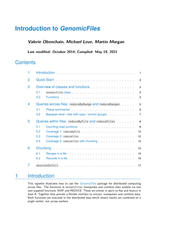 Introduction to Genomicfiles