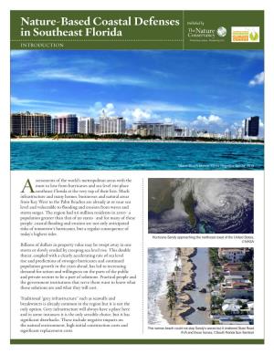 Nature-Based Coastal Defenses in Southeast Florida Published by Coral Cove Dune Restoration Project