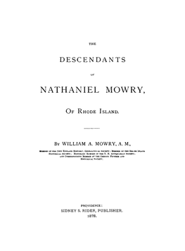 Nathaniel Mowry