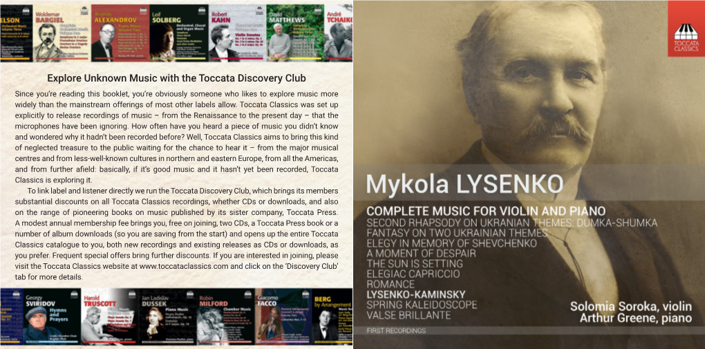 Explore Unknown Music with the Toccata Discovery Club