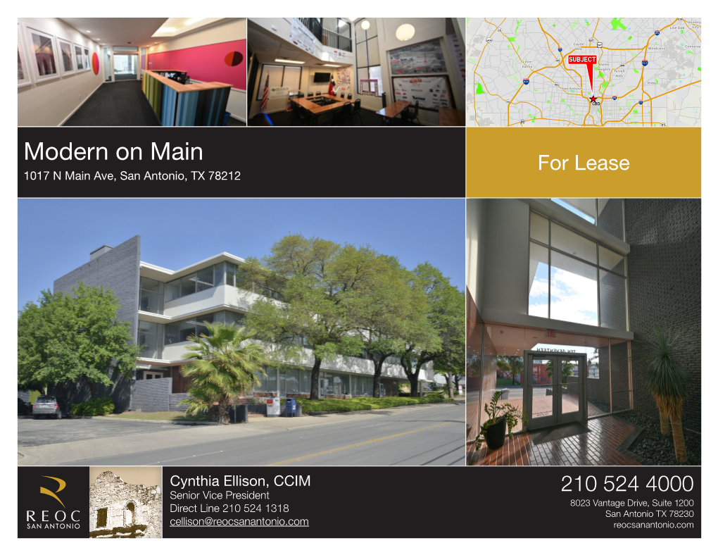 Modern on Main #!$"441100 $!"3355 # UV422 for Leaseuv122