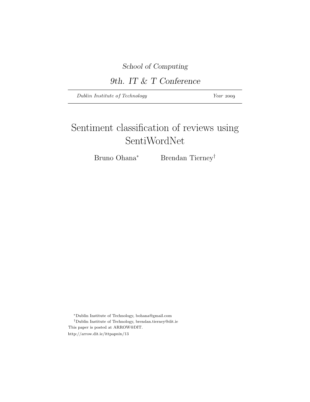 Sentiment Classification of Reviews Using Sentiwordnet