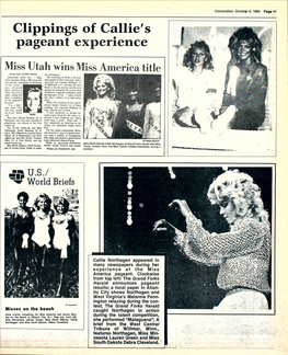 Clippings of Callie's Pageant Experience M