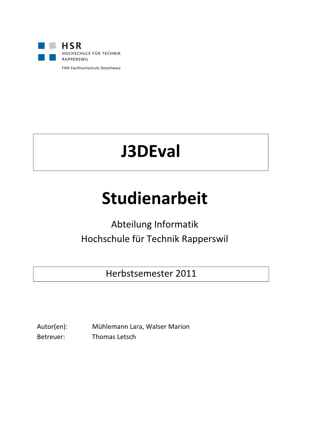 J3deval Studienarbeit