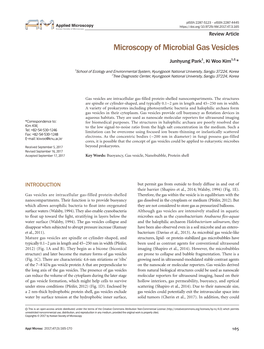Microscopy of Microbial Gas Vesicles