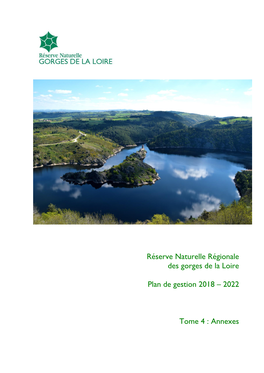 Réserve Naturelle Régionale Des Gorges De La Loire Plan De Gestion