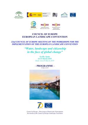 Council of Europe Landscape and Education